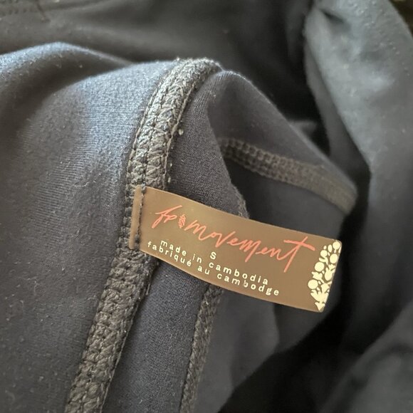 FP Movement S Midnight Navy Twist Front High Rise Breathe Deeper Ankle Legging - Picture 9 of 11